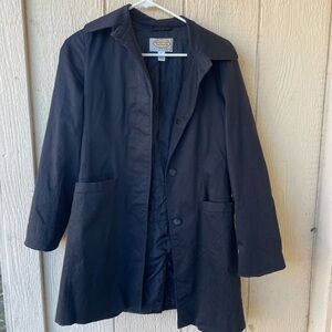 Black Button Up Trench Coat